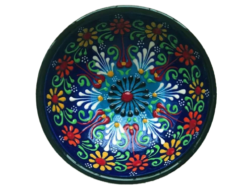 بشقاب قدیمی آبی